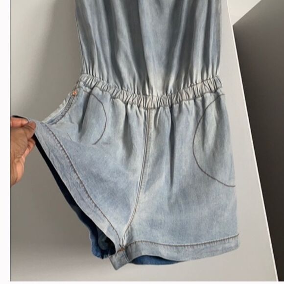 Diesel light denim halter romper - Picture 2 of 8